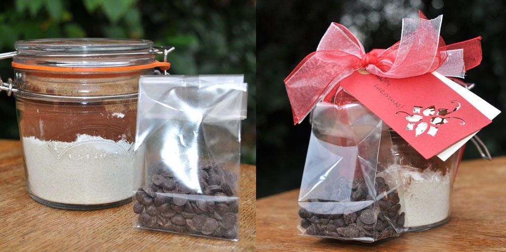 Christmas Double Chocolate Cookies in a Jar