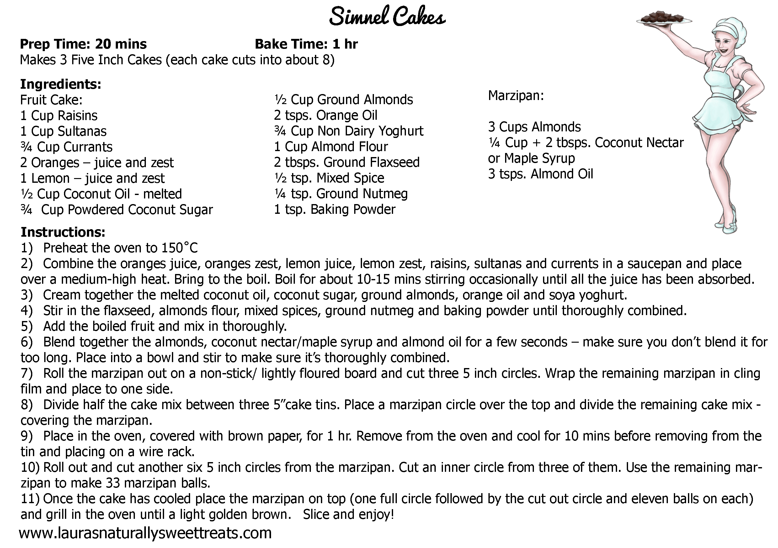 simnel cakes recipe card
