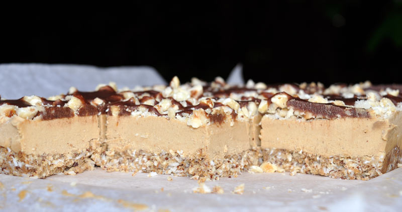 Whipped Caramel and Hazelnut Slice