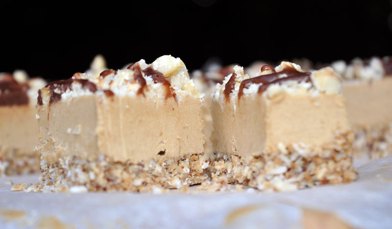 Whipped Caramel and Hazelnut Slice