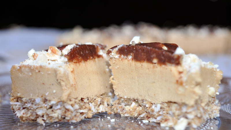 Whipped Caramel and Hazelnut Slice