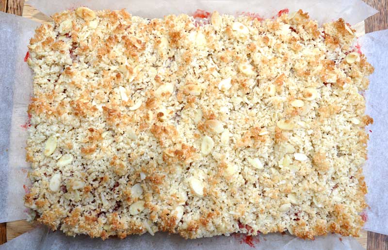 Summer Strawberry and Coconut Slice