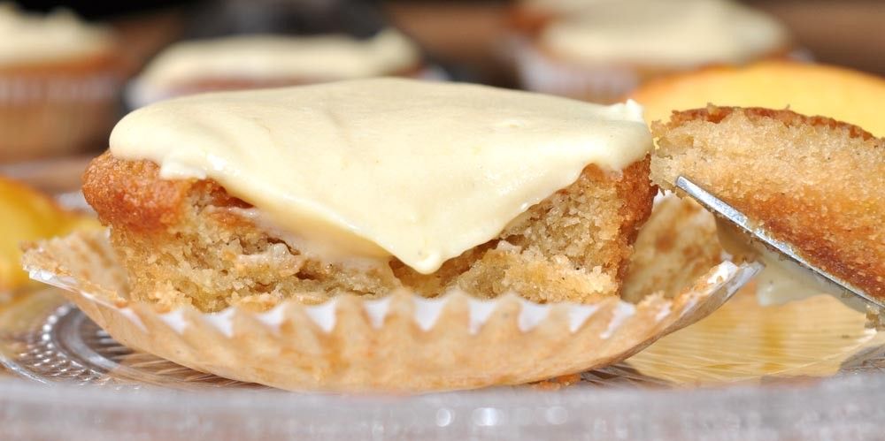 Peaches and Cream Cupcakes