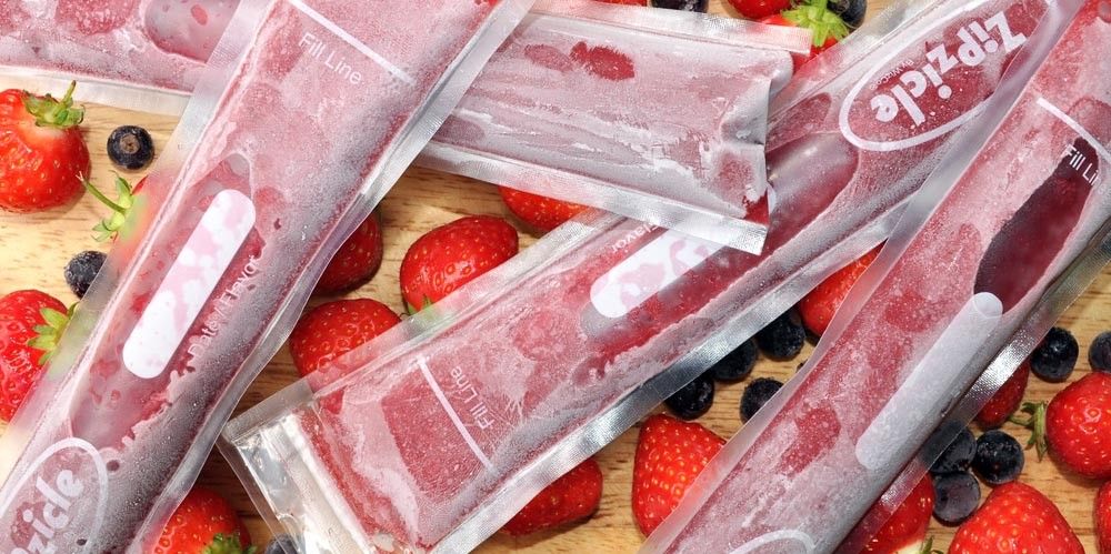 Strawberry Pomegranate and Blackcurrant Popsicles