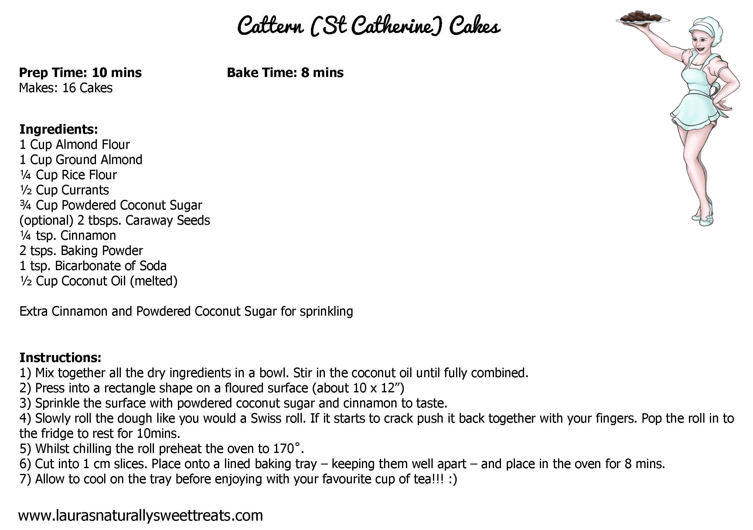 cattern st catherine cakes recipe card