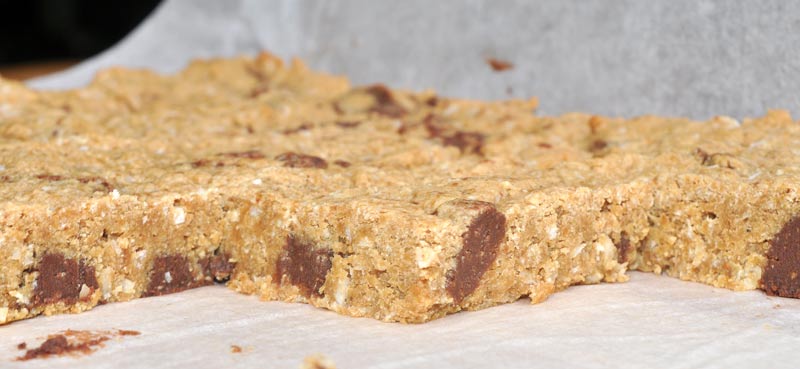 Chocolate Chunk Coconut Cookie Slice