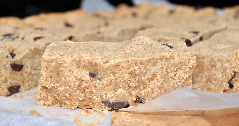 Peanut Butter Shortbread with Chocolate Drops