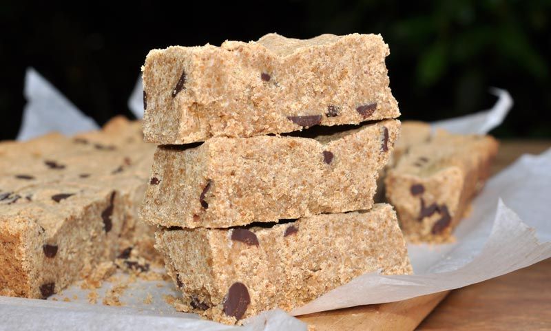 Peanut Butter Shortbread with Chocolate Drops