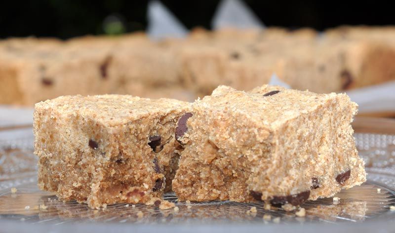 Peanut Butter Shortbread with Chocolate Drops