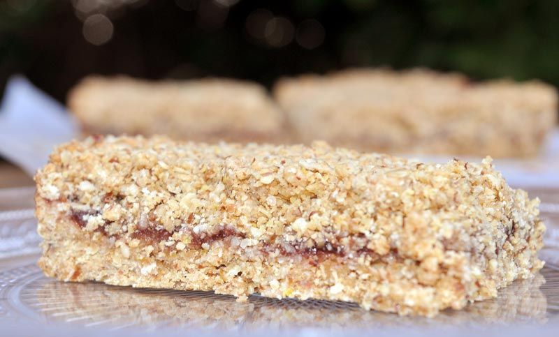 Peanut Butter and Jam Breakfast Slice