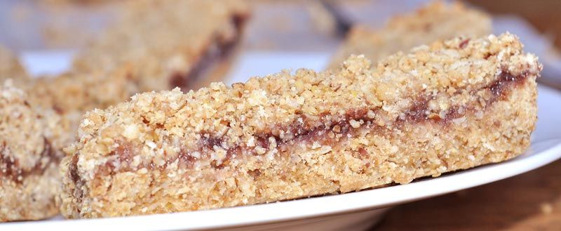 Peanut Butter and Jam Breakfast Slice