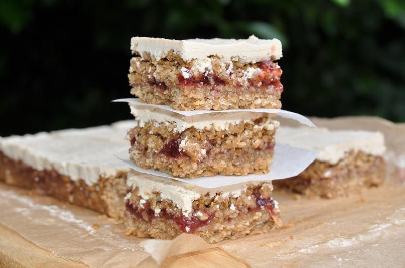 Strawberry and White Chocolate Flapjacks