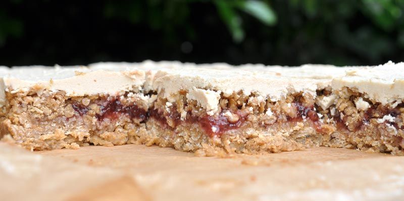 Strawberry and White Chocolate Flapjacks