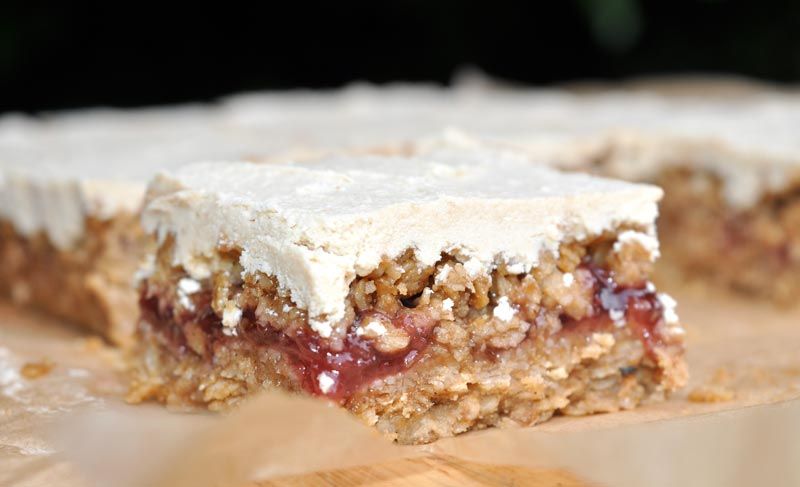 Strawberry and White Chocolate Flapjacks