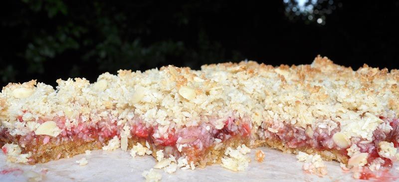 Summer Strawberry and Coconut Slice