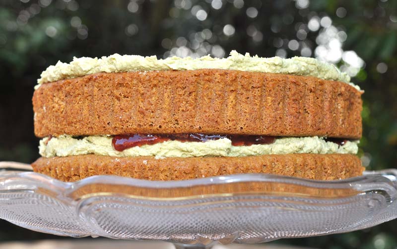 Halloween Matcha Victoria Sponge Cake