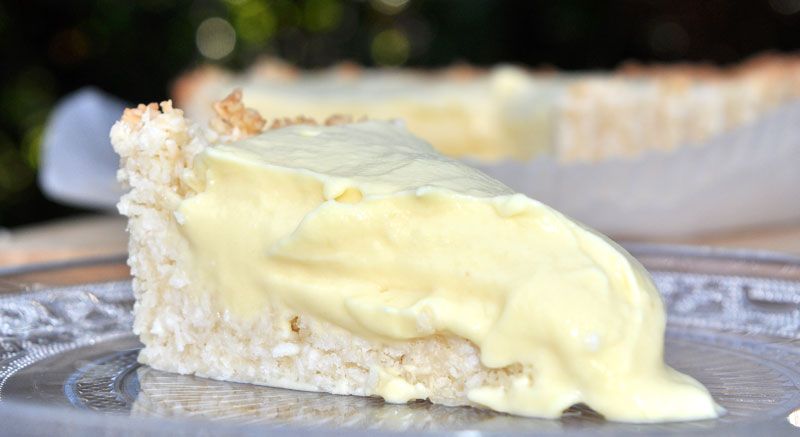 Pineapple Cream Pie with a Macadamia and Coconut Crust