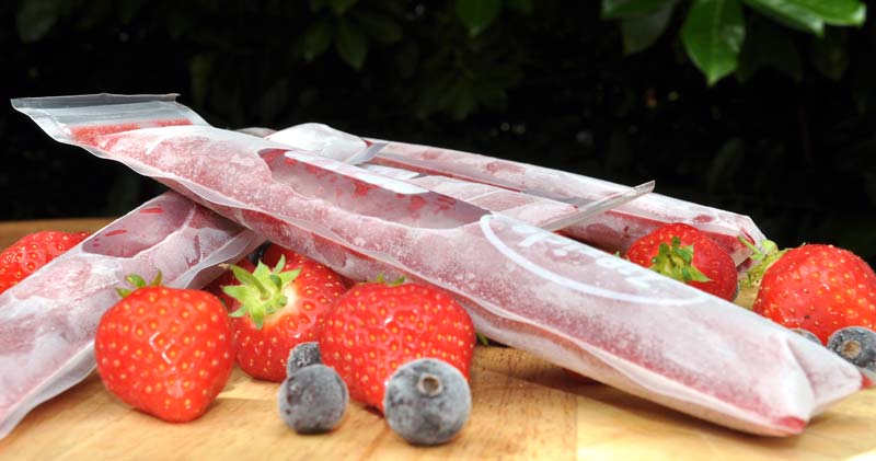 Strawberry Pomegranate and Blackcurrant Popsicles