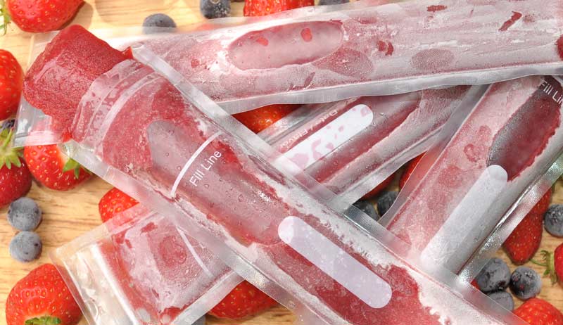 Strawberry Pomegranate and Blackcurrant Popsicles
