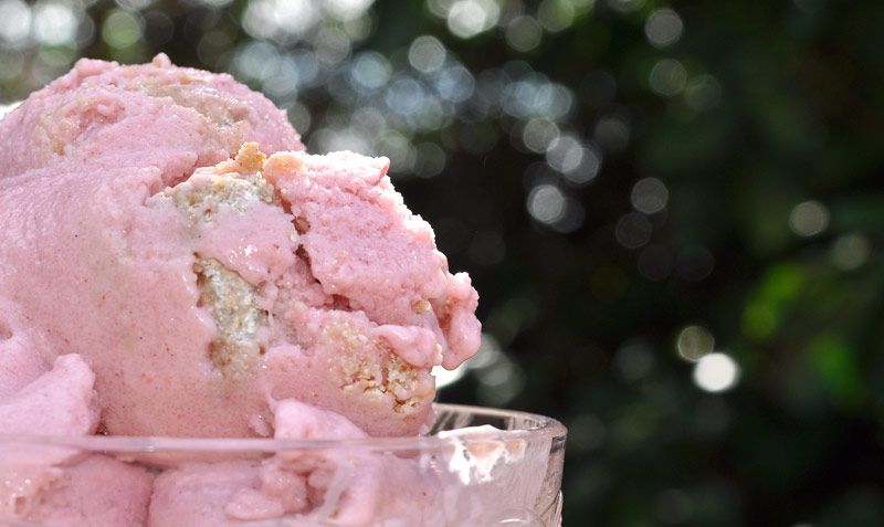 Super Simple Strawberry Cheesecake Ice Cream